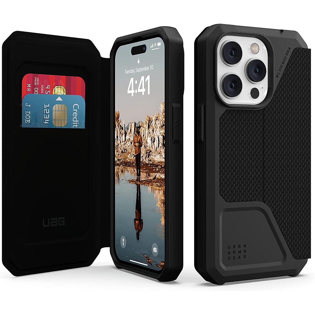 UAG iPhone 14 Pro Metropolis Case - Kevlar Black