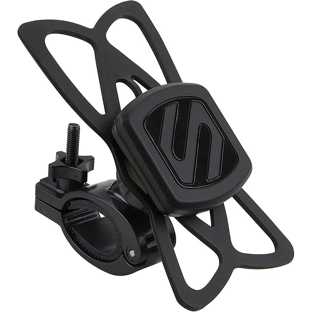 Scosche Handlebar Bike Phone Mount with Integrated MagicMount, Protective Safety Bands and Adjustable Clamp for Mobile Devices - Black