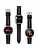 Police Apple Watch 38/40/41mm, Smart Watch 20mm Pyramid Leather SS Strap